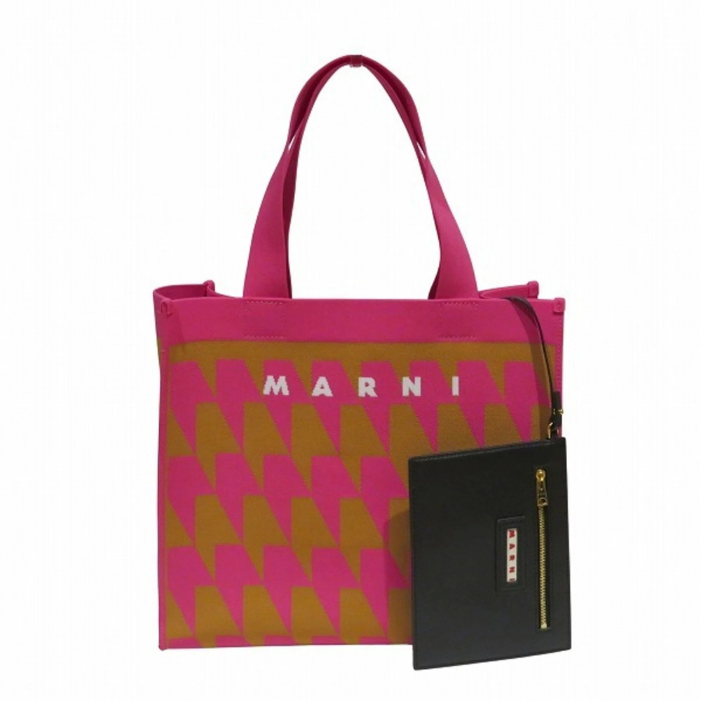 Marni Jacquard Medium Canvas Tote Bag (Polyester)
